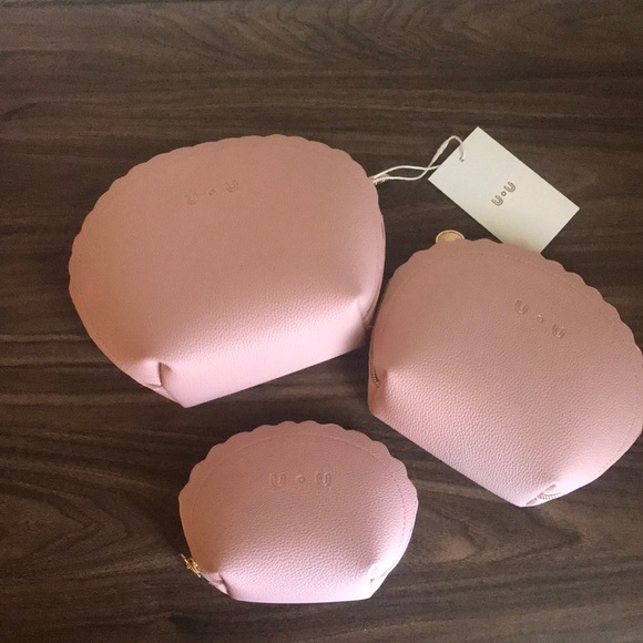 Anthropologie Handbags - NWT | Blush Pink Beachy Makeup Bag Set {3}